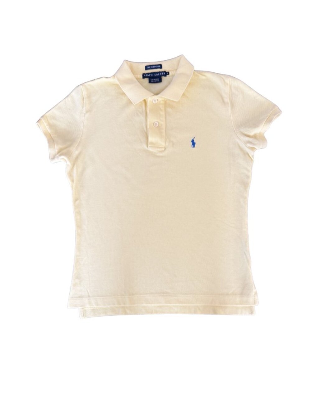 Ralph Lauren The Skinny Polo Shirt • Women M • Pale Yellow